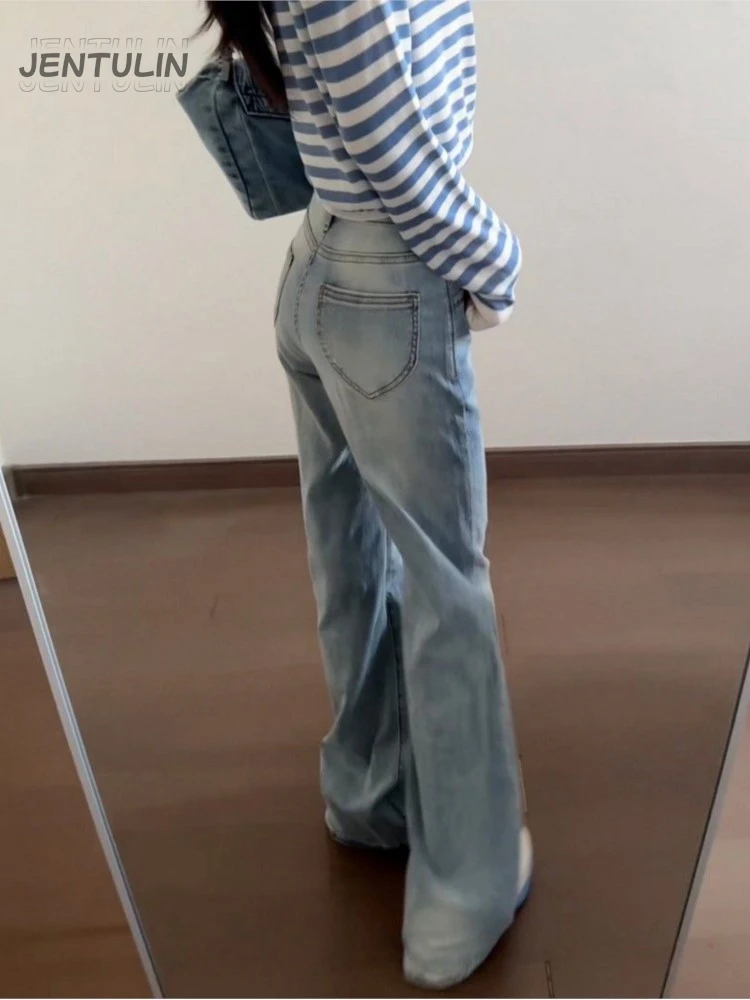 Retro Low Waist Faded Slimming Bell Bottom Jeans Women's Spring New Large Casual Jeans Size Pear Shaped Body Flared Cotton Pants
Retro Low Waist Faded Slimming Bell Bottom Jeans Women's Spring New Large Casual Jeans Size Pear Shaped Body Flared Cotton Pants
