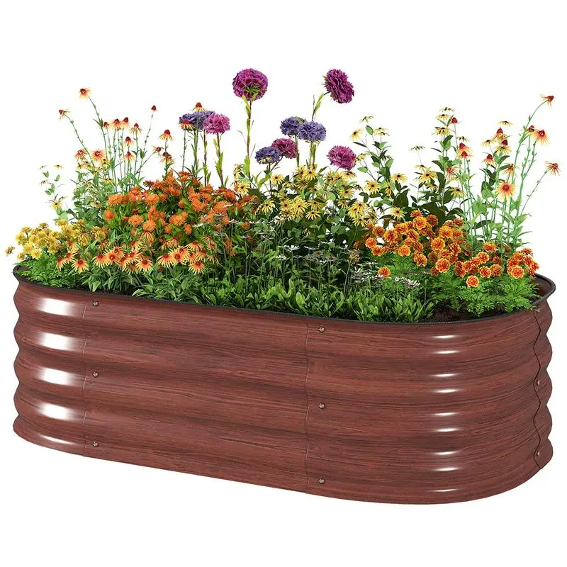 Outsunny 3.4' x 2' x 1' Galvanized Raised Garden Bed Kit, Metal Planter Box with Safety Edging, Brown
Outsunny 3.4' x 2' x 1' Galvanized Raised Garden Bed Kit, Metal Planter Box with Safety Edging, Brown