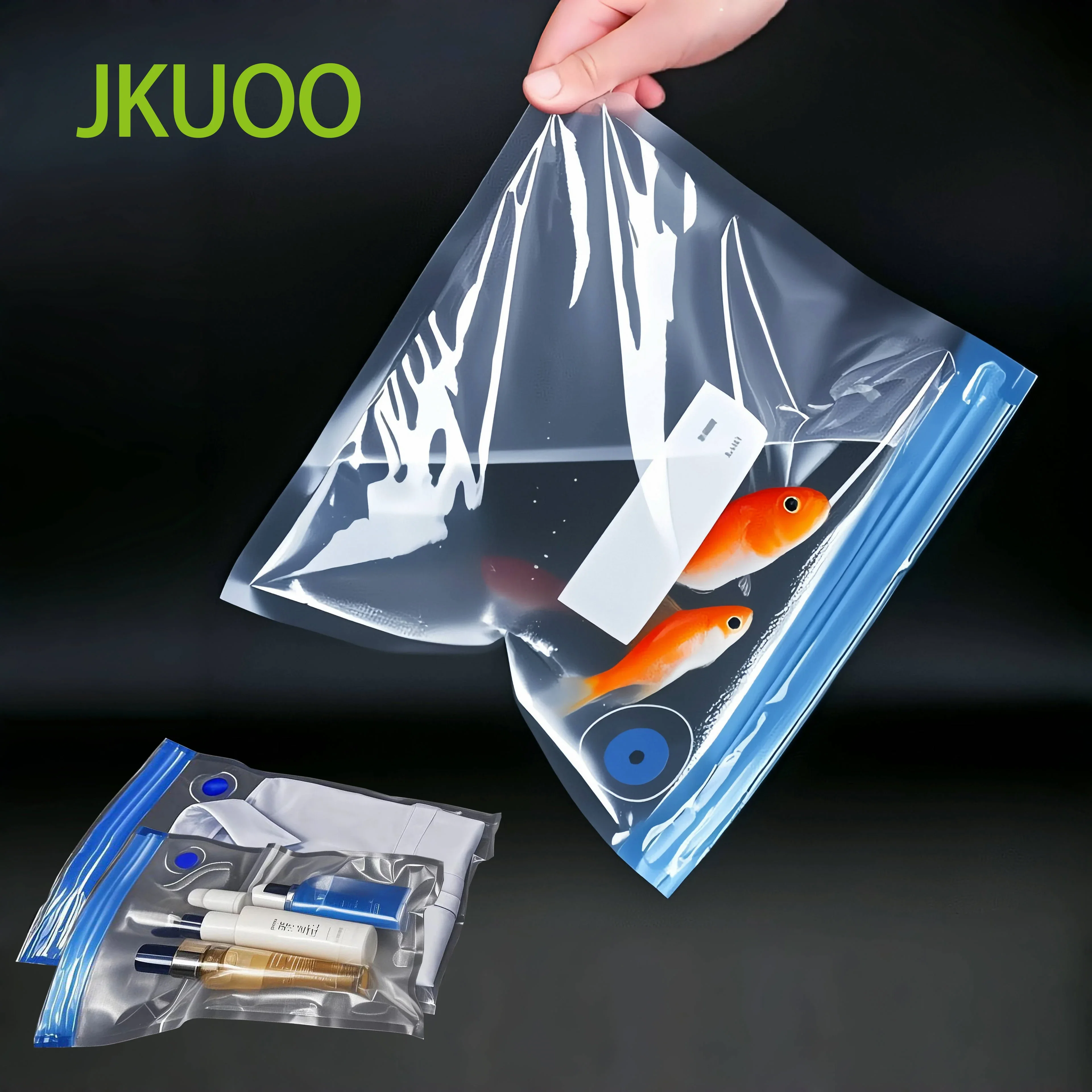 JKUOO Vacuum Sealer Bags Reusable BPA Free Vacuum Zipper Bags Vacuum Food Storage Bags for Cooking/Food Storage/Microwave
JKUOO Vacuum Sealer Bags Reusable BPA Free Vacuum Zipper Bags Vacuum Food Storage Bags for Cooking/Food Storage/Microwave 