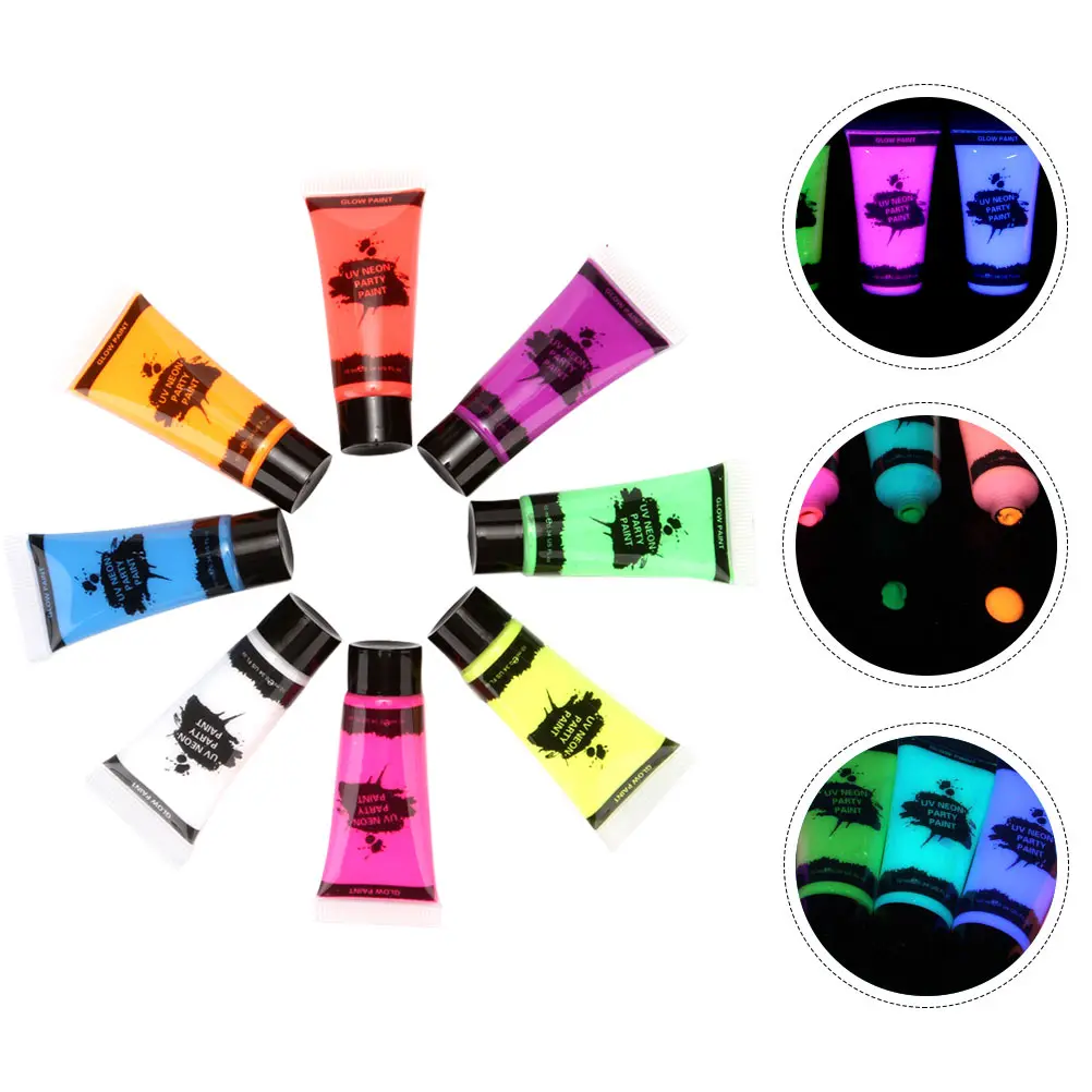 8Pcs Luminous Uv Reactive Bodypaint Washable Face Paints Safe Long Lasting High Pigmentation Glow Party Makeup
8Pcs Luminous Uv Reactive Bodypaint Washable Face Paints Safe Long Lasting High Pigmentation Glow Party Makeup