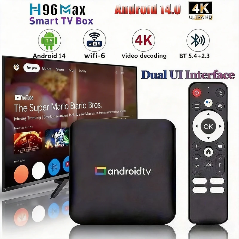 H96 Max TV Box RAM 2GB ROM 16GB Quad Core Amlogic S905L3 4K UHD WiFi2.4G/5G&BT5.0 Streaming Service Set Top Box IPTV Netflix
H96 Max TV Box RAM 2GB ROM 16GB Quad Core Amlogic S905L3 4K UHD WiFi2.4G/5G&BT5.0 Streaming Service Set Top Box IPTV Netflix