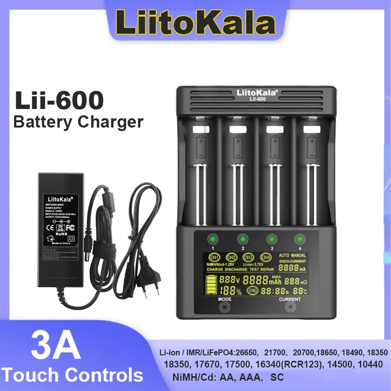 Liitokala lii-600 многофункциональное зарядное устройство емкости испытательной емкости для литий-ионного аккумулятора 3,7 В NIMH 1,2 В ионного аккумулятора NIMH 1,2 В
Liitokala lii-600 многофункциональное зарядное устройство емкости испытательной емкости для литий-ионного аккумулятора 3,7 В NIMH 1,2 В ионного аккумулятора NIMH 1,2 В