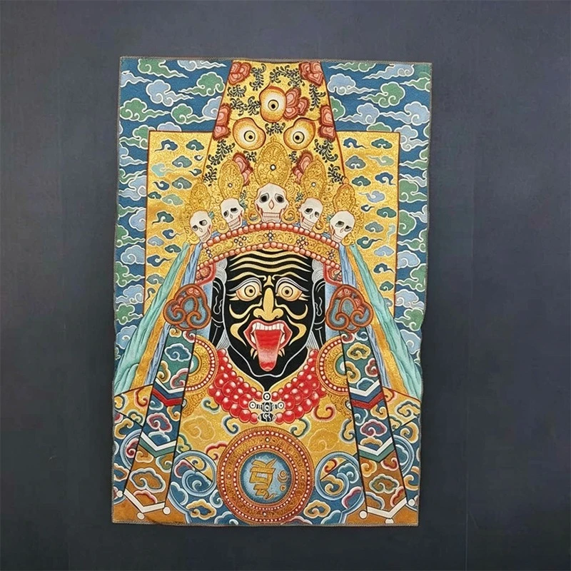 Tibet Tibetan Cloth Silk Zaki Lhamo Wealth Deity Thangka Tangka Embroidery Painting
Tibet Tibetan Cloth Silk Zaki Lhamo Wealth Deity Thangka Tangka Embroidery Painting