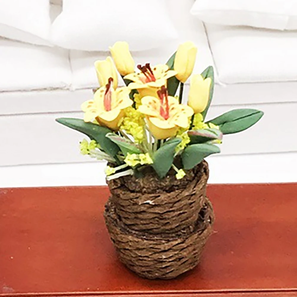 1Pcs 1/12 Dollhouse Miniature Flower Basket Mini Potted Plant Model Toy Doll House Accessories Decoration ob11 bjd
1Pcs 1/12 Dollhouse Miniature Flower Basket Mini Potted Plant Model Toy Doll House Accessories Decoration ob11 bjd