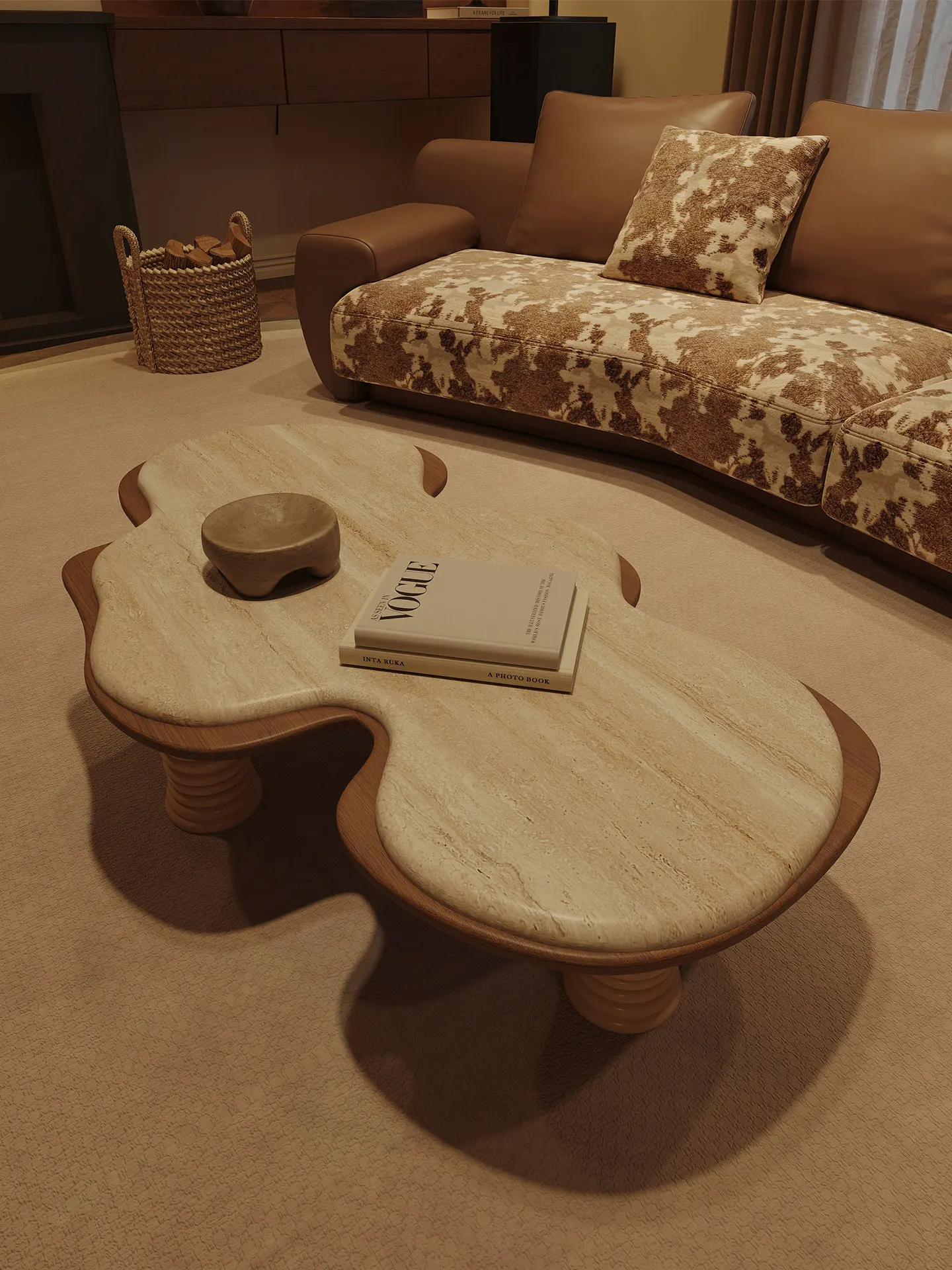 CL medieval style special-shaped cloud coffee table natural travertine veneer low table living room home new model
CL medieval style special-shaped cloud coffee table natural travertine veneer low table living room home new model