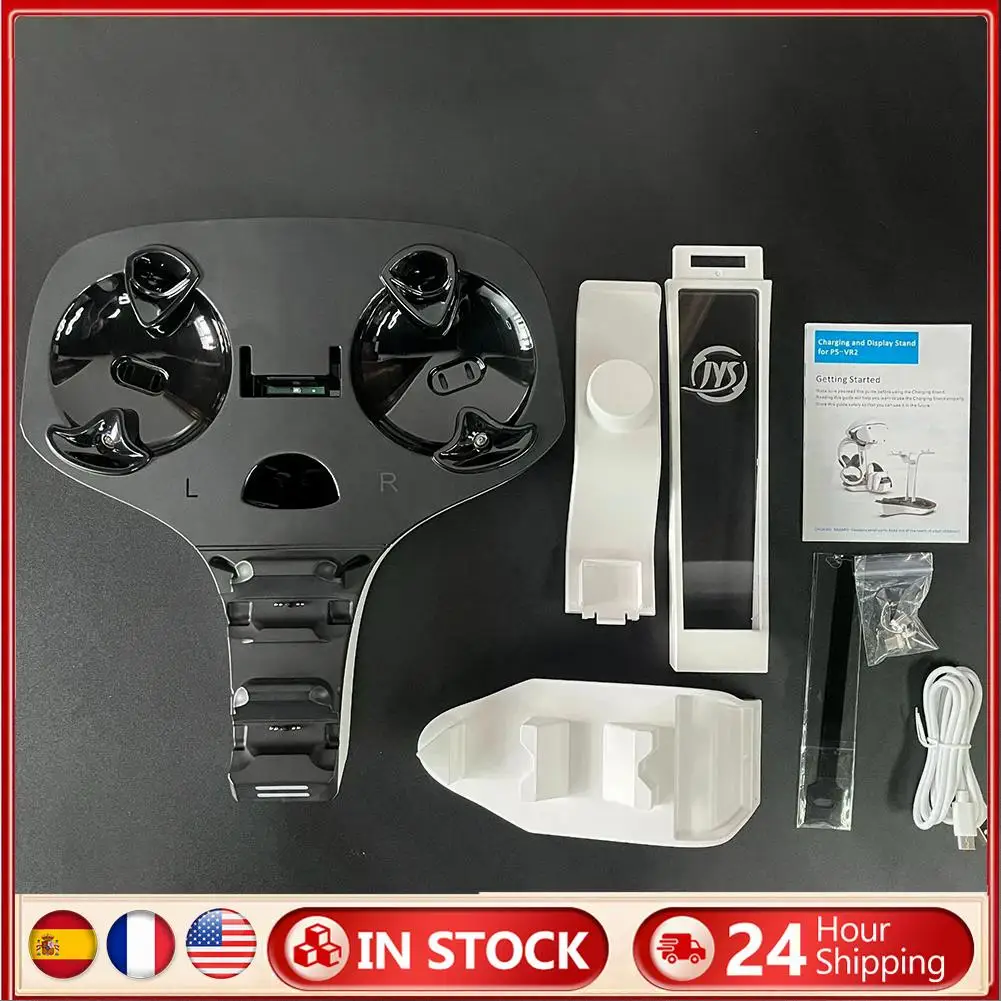 Controller Charging Cradle Professional Charging Station LED Indicator Light Storage Helmet Earphones Bracket for PS5 PS VR2
Controller Charging Cradle Professional Charging Station LED Indicator Light Storage Helmet Earphones Bracket for PS5 PS VR2