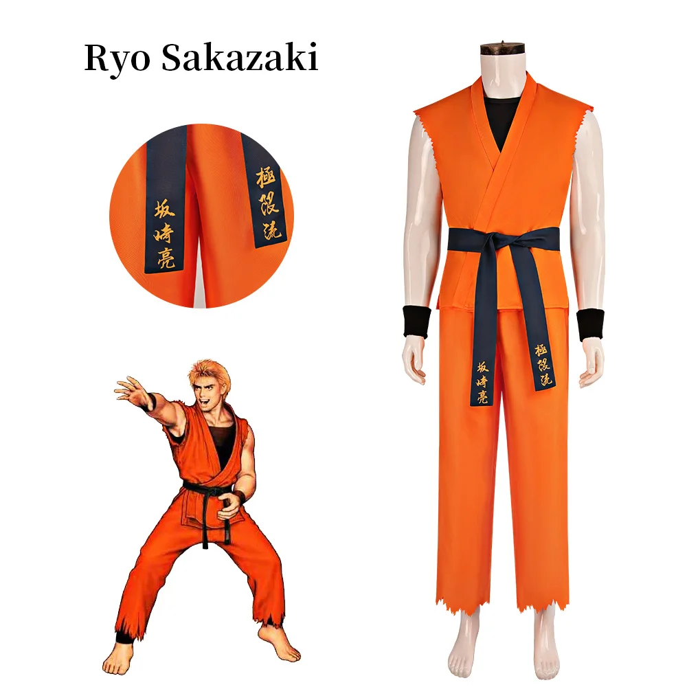 Ryo Sakazaki Cosplay Costume Art of Fighting KOF Orange Karate Gi Martial Arts Uniform Men's Halloween Carnival Party Outfit
Ryo Sakazaki Cosplay Costume Art of Fighting KOF Orange Karate Gi Martial Arts Uniform Men's Halloween Carnival Party Outfit