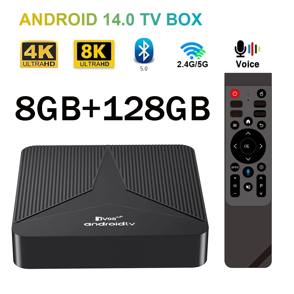 TV Box Android 14 Rockchip RK3518 Quad Core TV98 Rk3518 Support 4K 8K HD 4G 5G Dual WiFi BT5.0 8GB 128GB Voice remote iptv
TV Box Android 14 Rockchip RK3518 Quad Core TV98 Rk3518 Support 4K 8K HD 4G 5G Dual WiFi BT5.0 8GB 128GB Voice remote iptv