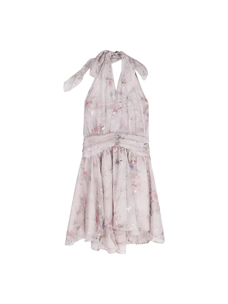 Halter Neck Floral Dress Flower Women Hanging Neck Dresses Summer Seaside Vacation Dress Slimming Pink Sexy Robe Vestidos 2024
Halter Neck Floral Dress Flower Women Hanging Neck Dresses Summer Seaside Vacation Dress Slimming Pink Sexy Robe Vestidos 2024