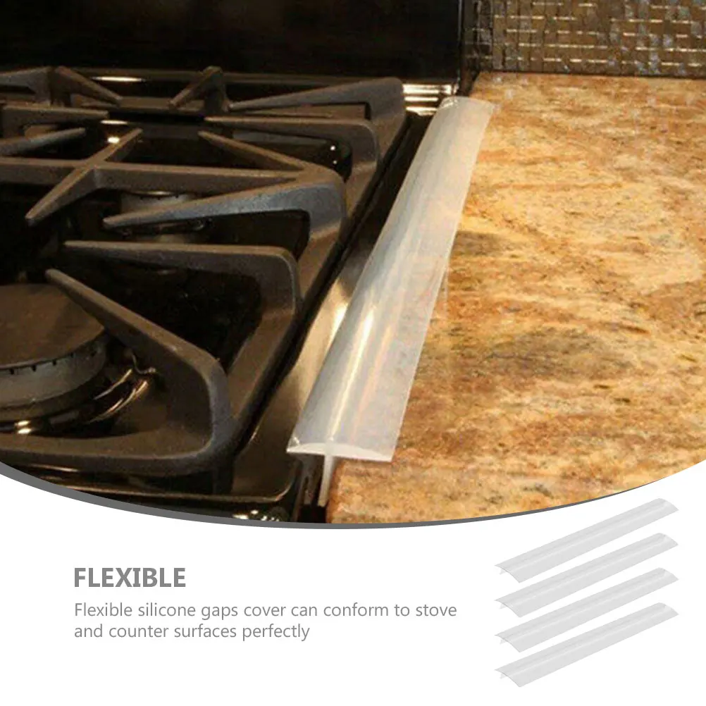 4Pcs Heat Resistant Silicone Stove Counter Gaps Covers Flexible Sealing Strips for Kitchen Countertop Protection
4Pcs Heat Resistant Silicone Stove Counter Gaps Covers Flexible Sealing Strips for Kitchen Countertop Protection
