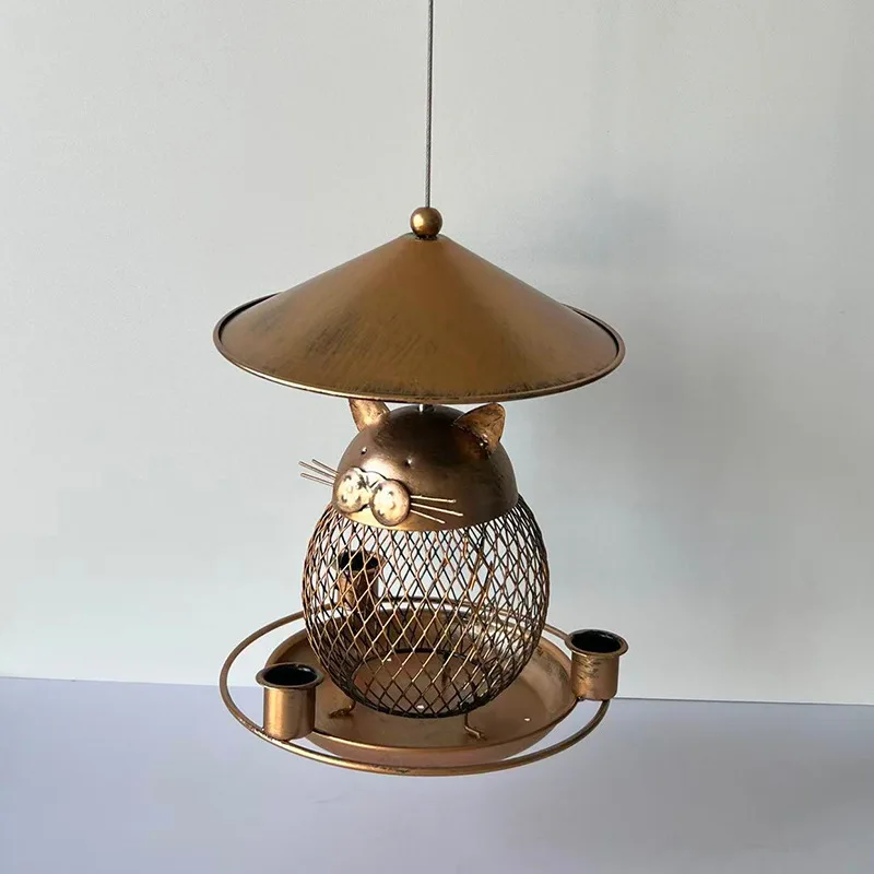 Outdoor Cat Bird Feeding Device With Cover Hanging Metal Iron Crafts For Courtyard Garden
Outdoor Cat Bird Feeding Device With Cover Hanging Metal Iron Crafts For Courtyard Garden