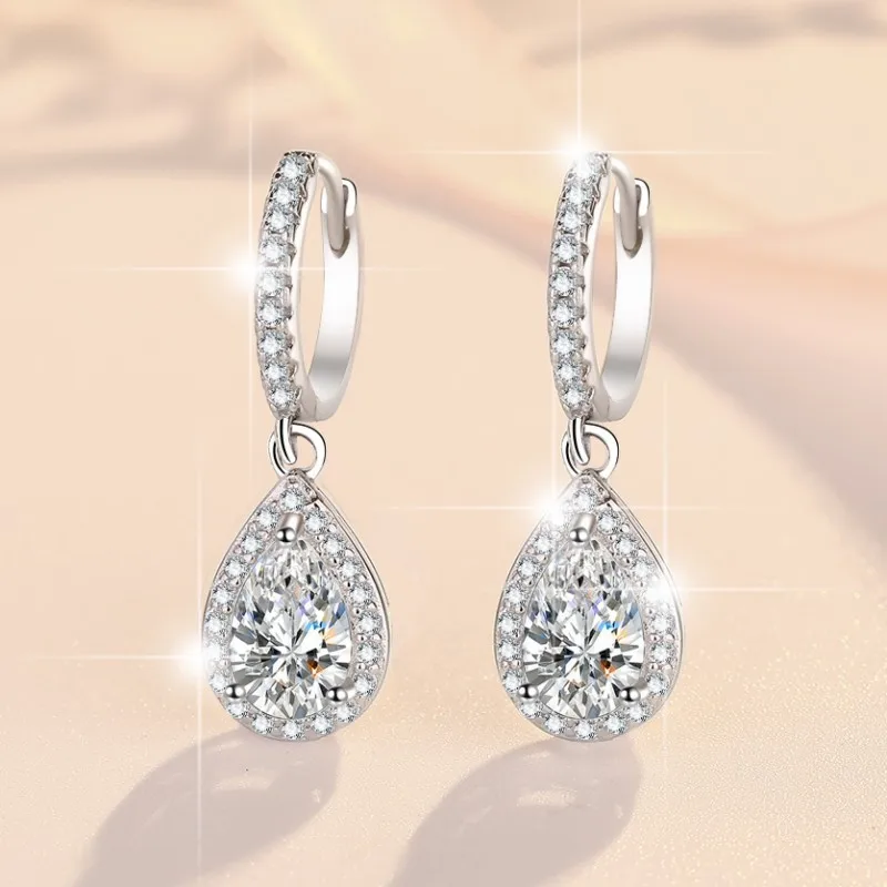 ES0028Lefei Fashion Luxury Diamond-set Classic 1 Ct Moissanite Waterdrop Dangle Earrings For Women 925 Silver Party Jewelry Gift 
ES0028Lefei Fashion Luxury Diamond-set Classic 1 Ct Moissanite Waterdrop Dangle Earrings For Women 925 Silver Party Jewelry Gift