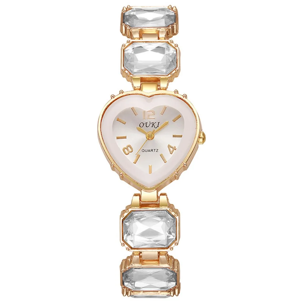 Heart Shaped Dial Crystal Candy Quartz Watch Adjustable Bracelet Colorful Quartz Movement Rhinestone Bracelet Watch Elegant
Heart Shaped Dial Crystal Candy Quartz Watch Adjustable Bracelet Colorful Quartz Movement Rhinestone Bracelet Watch Elegant