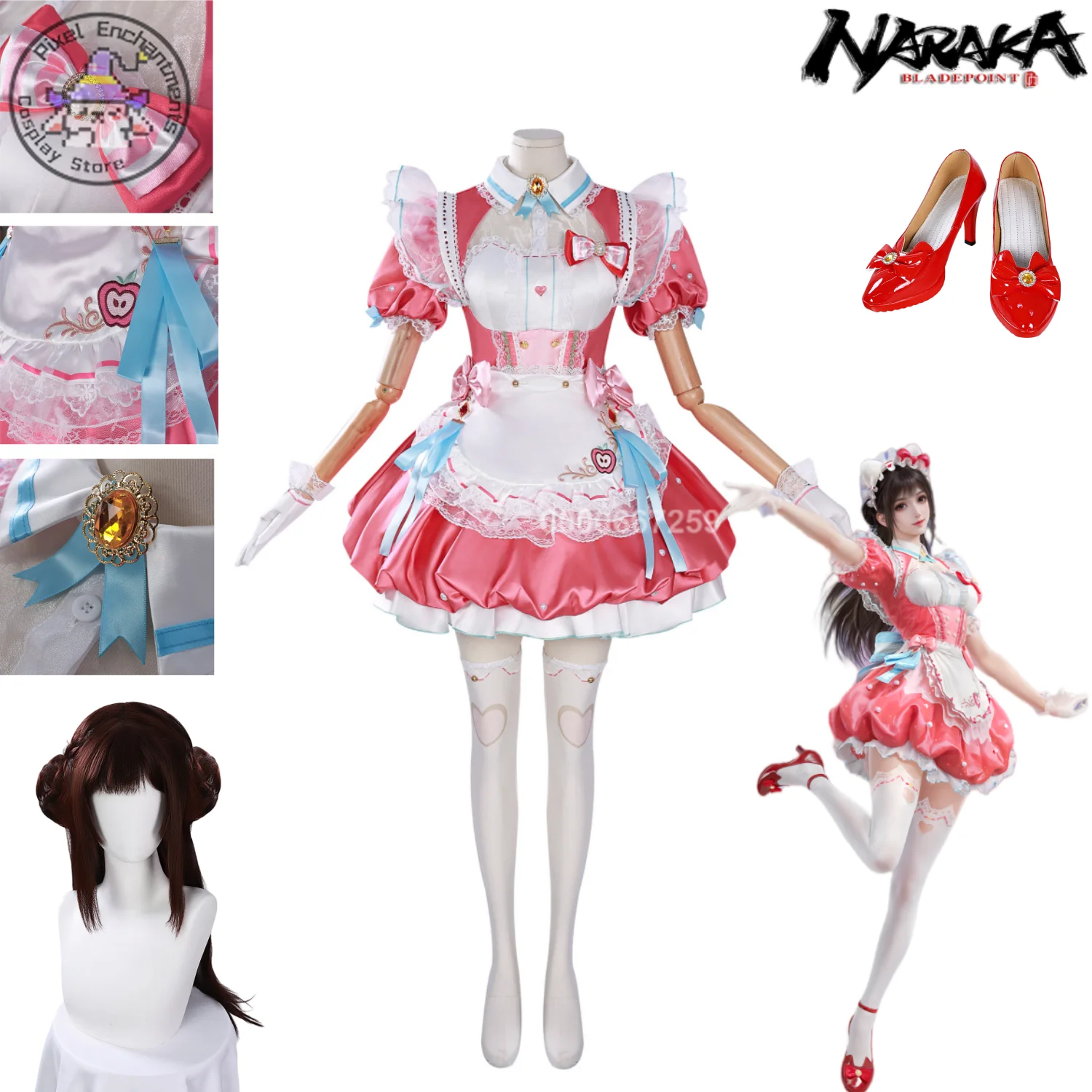 Game Naraka: Bladepoint Hu Tao Cosplay Costume Anime Fashion Clothes Pink Lolita Dress Wig Shoes for Women Halloween Role Play
Game Naraka: Bladepoint Hu Tao Cosplay Costume Anime Fashion Clothes Pink Lolita Dress Wig Shoes for Women Halloween Role Play