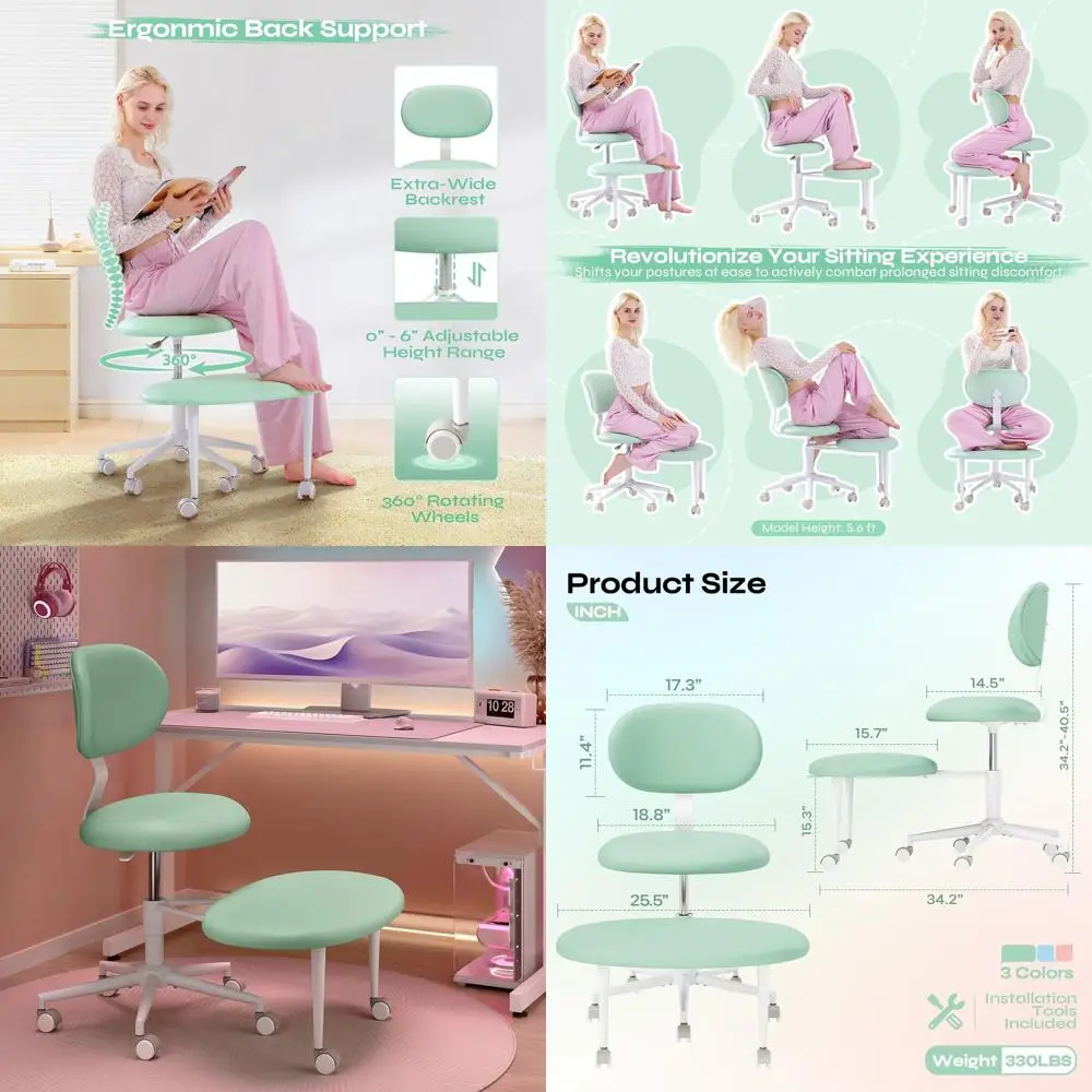 Зеленое эргономичное кресло на колесиках для сидения со скрещенными ногами для взрослых с СДВГ, идеально для медитации и йоги, с удобной поддержкой спины, регулируемое
Зеленое эргономичное кресло на колесиках для сидения со скрещенными ногами для взрослых с СДВГ, идеально для медитации и йоги, с удобной поддержкой спины, регулируемое