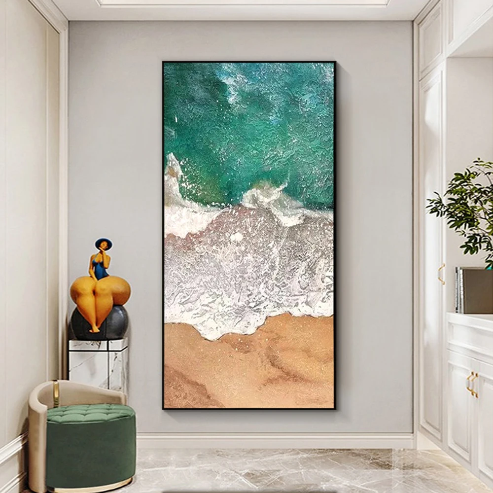 Texture Painting Hand-Painted Oil Painting Abstract Decorative Painting Beach Wave Modern Simple Wall Art Decorations For Home
Texture Painting Hand-Painted Oil Painting Abstract Decorative Painting Beach Wave Modern Simple Wall Art Decorations For Home