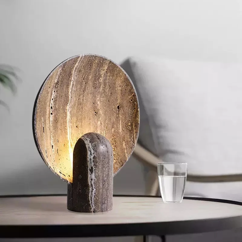 Nordic Art Design Home Decor Natural Stone Round Shape Beige Travertine Bedside Lamp Marble Villa Decoration Desk Table Lamp
Nordic Art Design Home Decor Natural Stone Round Shape Beige Travertine Bedside Lamp Marble Villa Decoration Desk Table Lamp