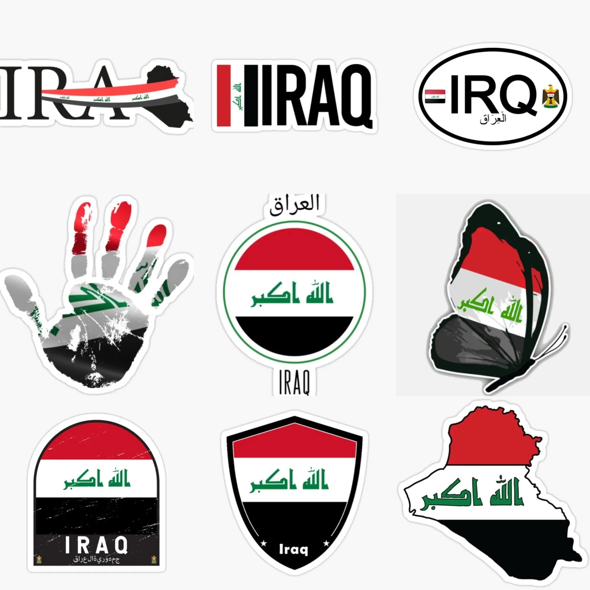 Iraq Flag Map National Emblem Creative PVC Car Sticker for Decorate Car Van Bicycle Helmet Window Wall Fridge Decal Accessories
Iraq Flag Map National Emblem Creative PVC Car Sticker for Decorate Car Van Bicycle Helmet Window Wall Fridge Decal Accessories
