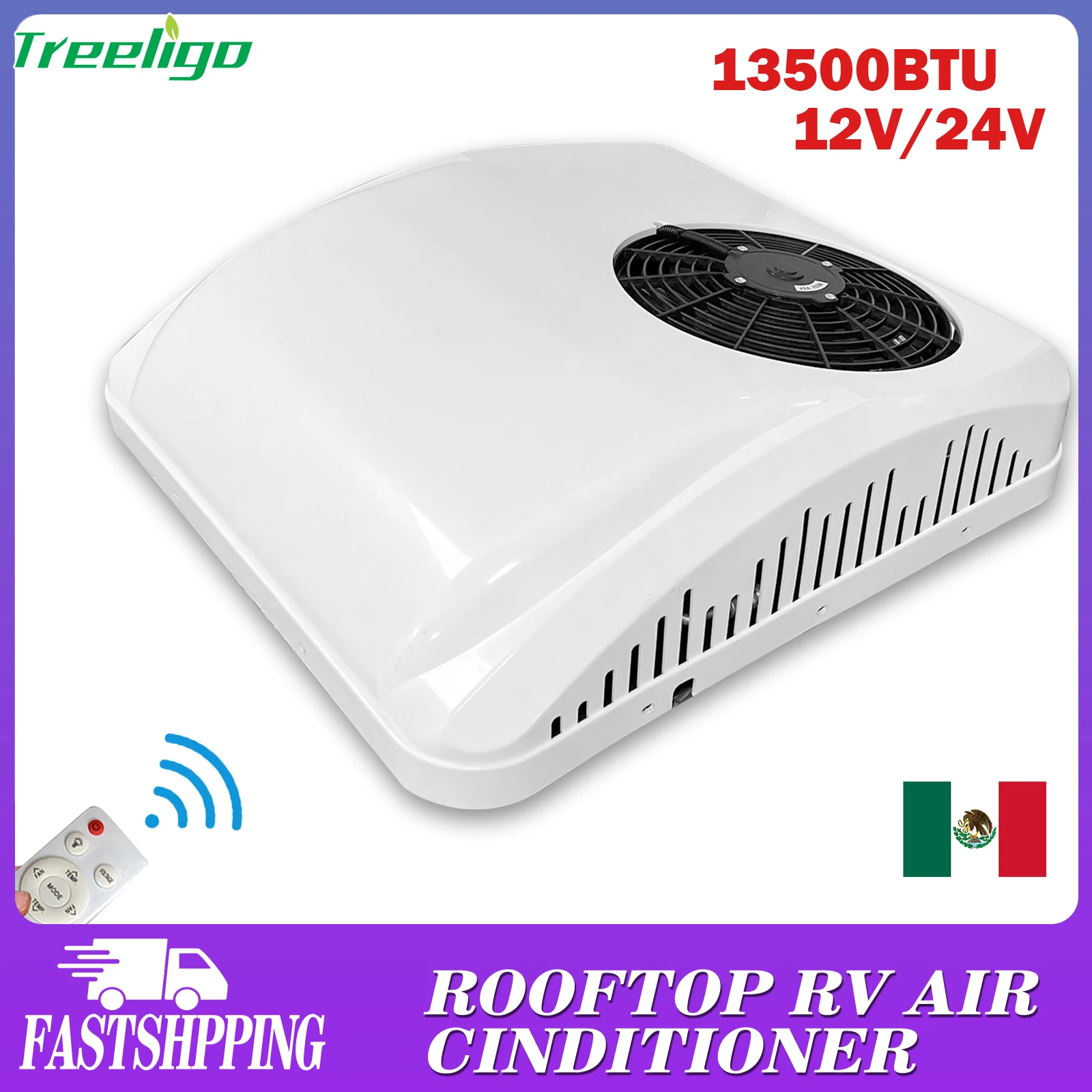Treeligo 12V 24V Cooling 13500BTU Rooftop Air Conditioner Electric Parking ac Unit For RV Truck Camper Van Caravans Motor home
Treeligo 12V 24V Cooling 13500BTU Rooftop Air Conditioner Electric Parking ac Unit For RV Truck Camper Van Caravans Motor home