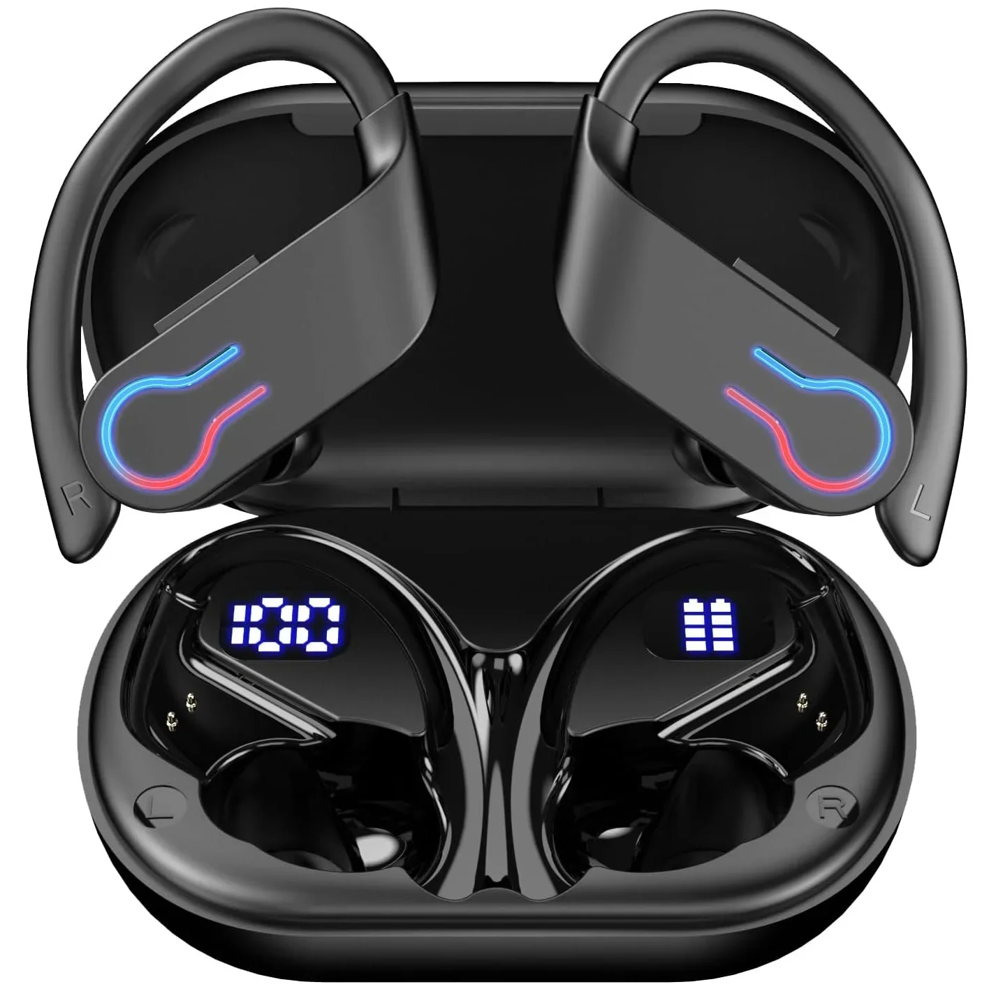 Wireless Earbuds,Sport Bluetooth 5.4 Headphones,ENC Noise Cancelling Mic,HiFi Stereo Over Ear Bud LED Display for iPhone Android
Wireless Earbuds,Sport Bluetooth 5.4 Headphones,ENC Noise Cancelling Mic,HiFi Stereo Over Ear Bud LED Display for iPhone Android