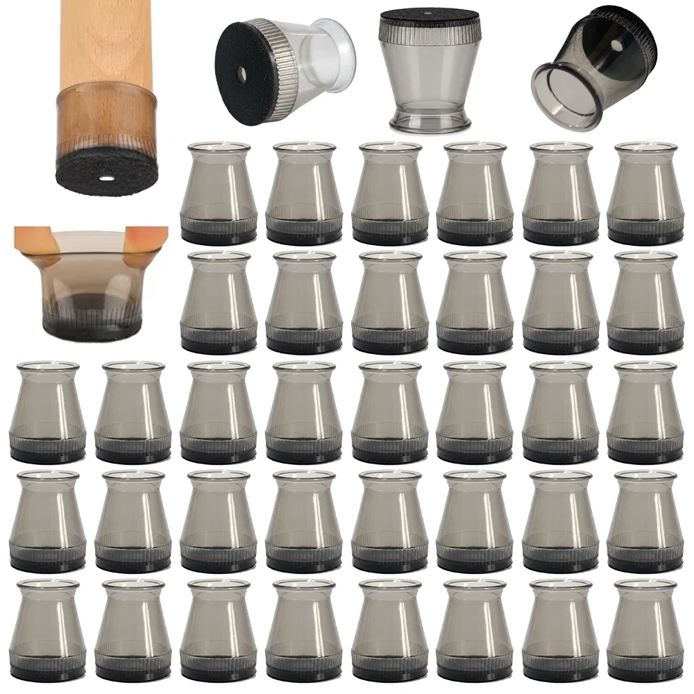 24 round chair leg covers, anti-slip floor protectors, wear-resistant furniture pads, round semi-transparent black
24 round chair leg covers, anti-slip floor protectors, wear-resistant furniture pads, round semi-transparent black