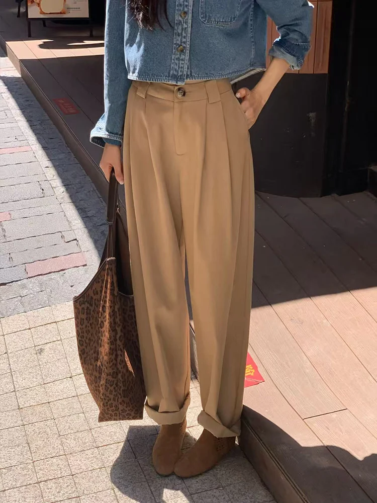 OUDOCKEE High Waist Straight Leg Pants Women's Loose Casual Long Trousers Wide Leg Pants Slimming Effect Autumn New Arrival
OUDOCKEE High Waist Straight Leg Pants Women's Loose Casual Long Trousers Wide Leg Pants Slimming Effect Autumn New Arrival