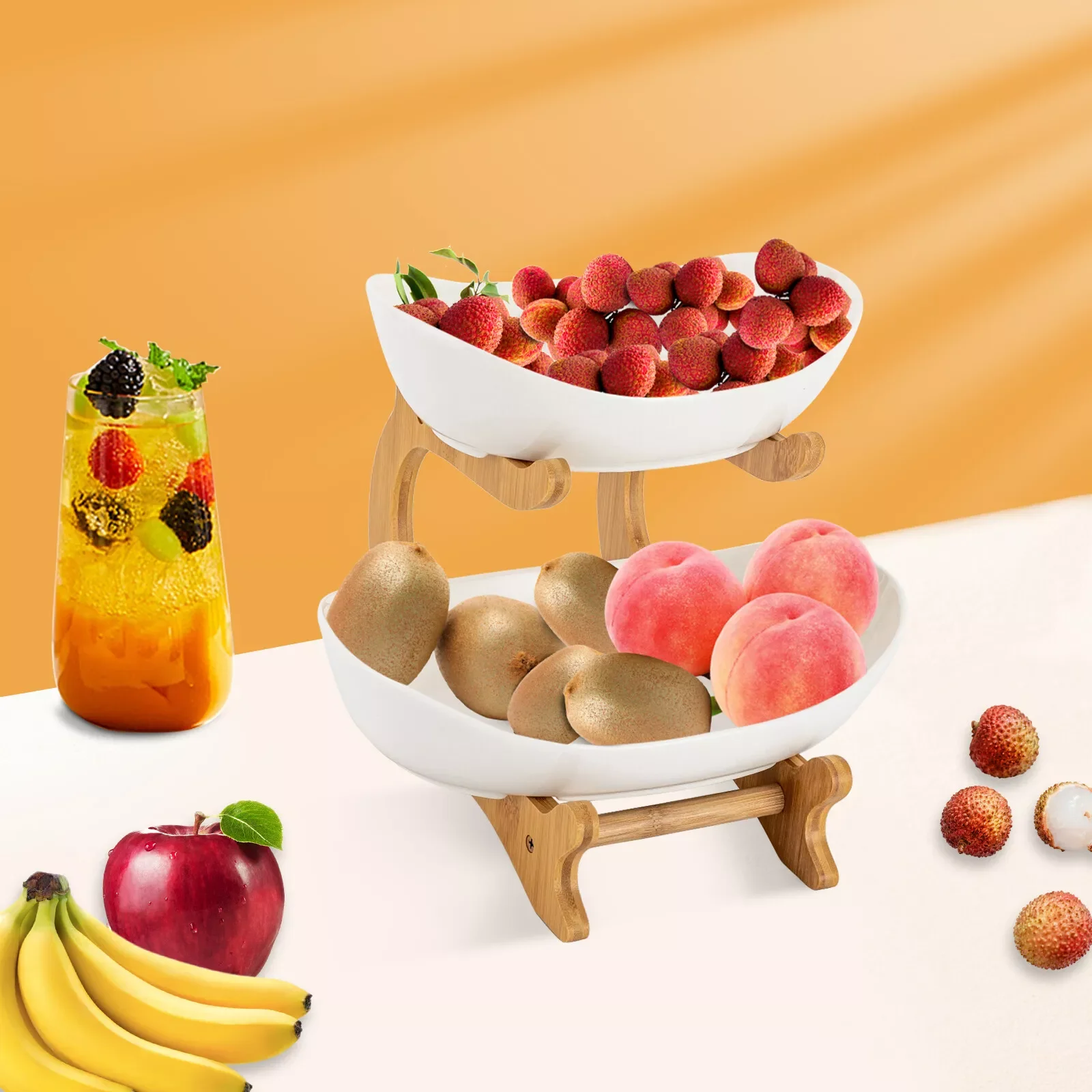 2-уровневая корзина с фруктами для гостиной, корзина для хранения закусок, ваза с фруктами, кухонная стойка, вечерние корзины с фруктами
2-уровневая корзина с фруктами для гостиной, корзина для хранения закусок, ваза с фруктами, кухонная стойка, вечерние корзины с фруктами