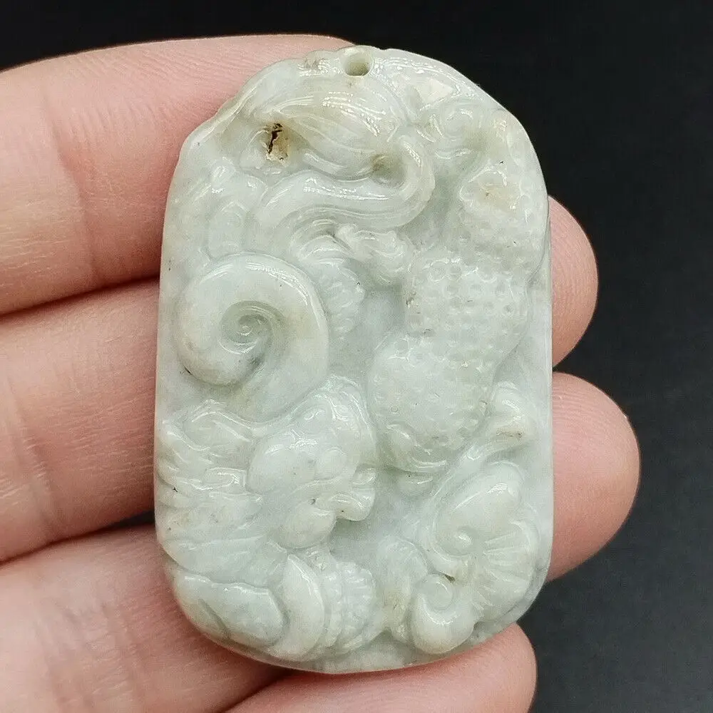 Certified Burma 100% Natural Type A Jade Jadeite Carved Dragon Peanut Ruyi Pendant
Certified Burma 100% Natural Type A Jade Jadeite Carved Dragon Peanut Ruyi Pendant