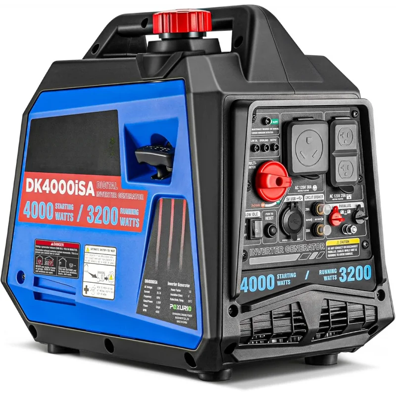 4000W Ultra-Quiet Inverter Generator - 120V Gas Powered RV Ready with EPA Compliance for Camping & Home Backup
4000W Ultra-Quiet Inverter Generator - 120V Gas Powered RV Ready with EPA Compliance for Camping & Home Backup