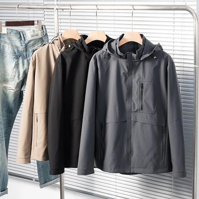 Fashionable Outdoor Commuter Men's Jacket Coat Spring Season Long Sleeve Hooded Casual Style Standard Fit Youth Garment
Fashionable Outdoor Commuter Men's Jacket Coat Spring Season Long Sleeve Hooded Casual Style Standard Fit Youth Garment