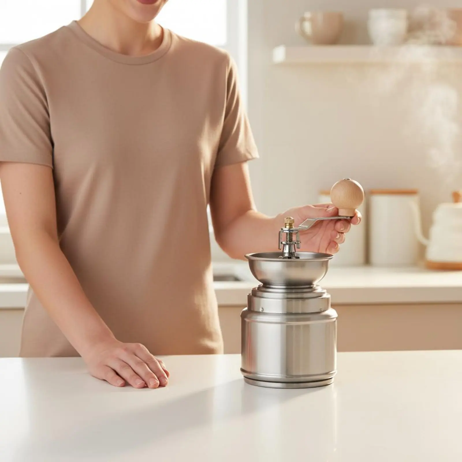 Manual Coffee Grinder Japanese Design Stainless Steel Bean Grinder Stainless Steel Coffee Mill Adjustable Coarseness for Travel
Manual Coffee Grinder Japanese Design Stainless Steel Bean Grinder Stainless Steel Coffee Mill Adjustable Coarseness for Travel