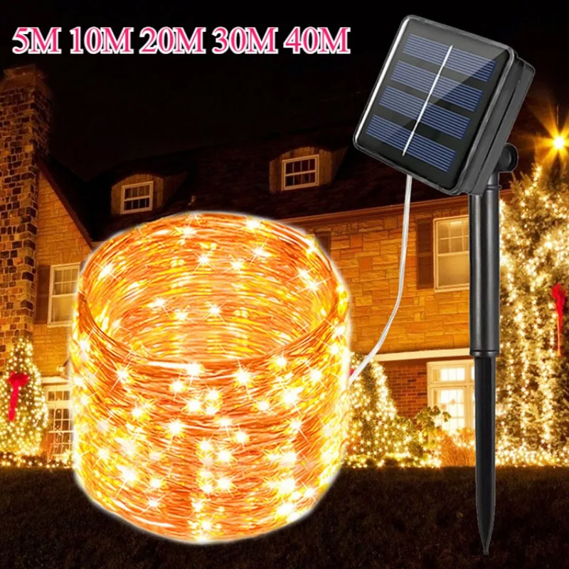 OKAL RED EAST LED Solar String Fairy Light Outdoor Copper Waterproof Christmas Garland Decoration Garden Party 40M/20M/10M/5M
OKAL RED EAST LED Solar String Fairy Light Outdoor Copper Waterproof Christmas Garland Decoration Garden Party 40M/20M/10M/5M
