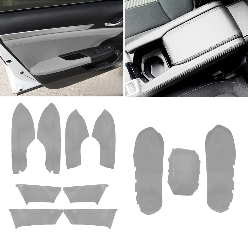 For Honda Civic 10th Gen 2016 2017 Car Door Handle Panel Armrest Microfiber Leather Cover only 4 doors model
For Honda Civic 10th Gen 2016 2017 Car Door Handle Panel Armrest Microfiber Leather Cover only 4 doors model