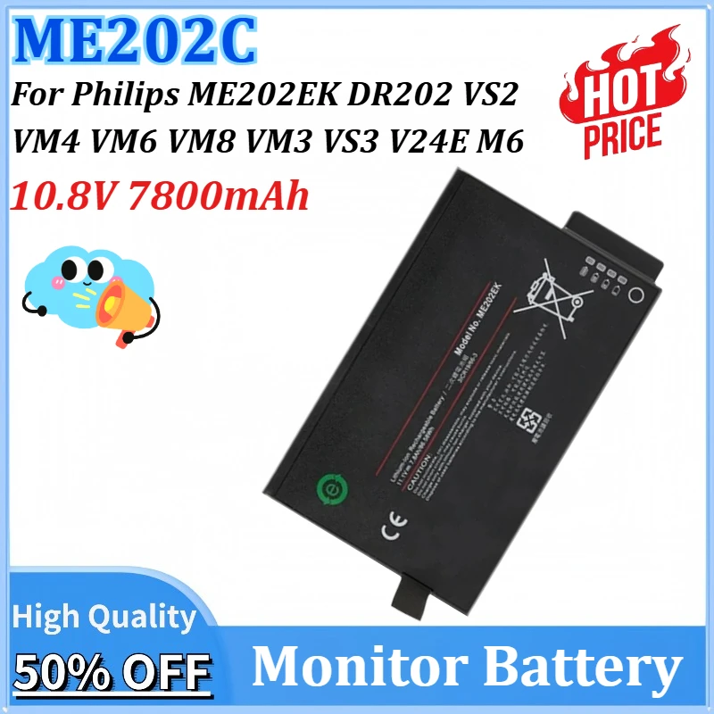 Newly Upgraded ME202C 10.8V 7800mAh Replacement Monitor Battery for Philips ME202EK DR202 VS2 VM4 VM6 VM8 VM3 VS3 V24E M6
Newly Upgraded ME202C 10.8V 7800mAh Replacement Monitor Battery for Philips ME202EK DR202 VS2 VM4 VM6 VM8 VM3 VS3 V24E M6