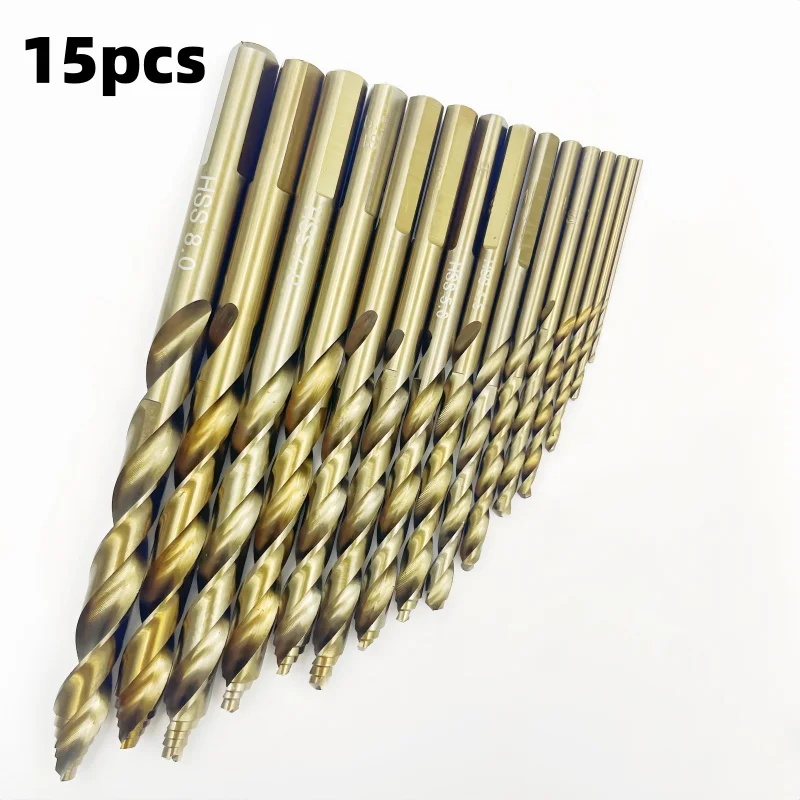 15Pcs Step Drill Bit Set 1-8mm With Gold Oxide Coating, Professional For Stainless Steel & Hard Metal
15Pcs Step Drill Bit Set 1-8mm With Gold Oxide Coating, Professional For Stainless Steel & Hard Metal