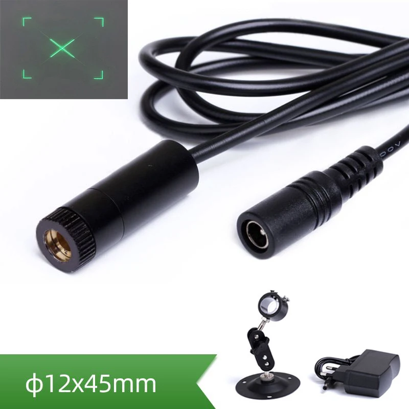 DOE Viewfinder Focusable D12x45mm 505/520nm Laser Module 10mw 30mw 50mw for Wood Positioning Cutting with Bracket and adapter
DOE Viewfinder Focusable D12x45mm 505/520nm Laser Module 10mw 30mw 50mw for Wood Positioning Cutting with Bracket and adapter