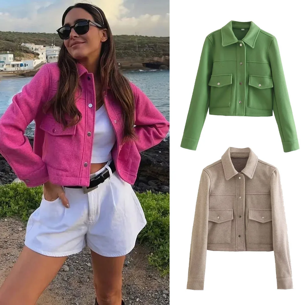 Solid Jackets for Womens Long Sleeve Turn-down Collar Office Lady Autumn Winter Warm Coats New Casual Fashion Outerwears
Solid Jackets for Womens Long Sleeve Turn-down Collar Office Lady Autumn Winter Warm Coats New Casual Fashion Outerwears