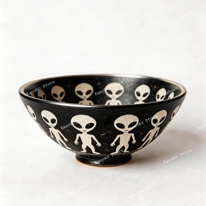 punk style alien pattern ceramic bowl, black cartoon bowl, home decoration tableware, gift giving
punk style alien pattern ceramic bowl, black cartoon bowl, home decoration tableware, gift giving