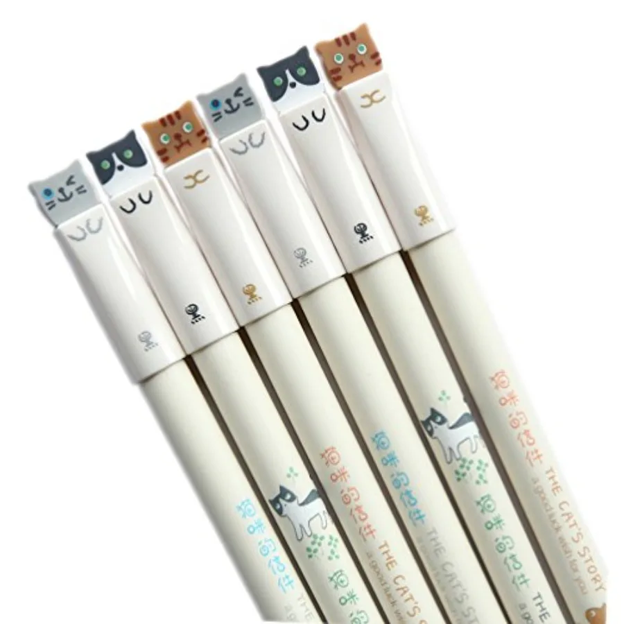 Colorful Cats Design 0.38mm Gel Pens Black Ink Pen Pack of 6 PCS
Colorful Cats Design 0.38mm Gel Pens Black Ink Pen Pack of 6 PCS