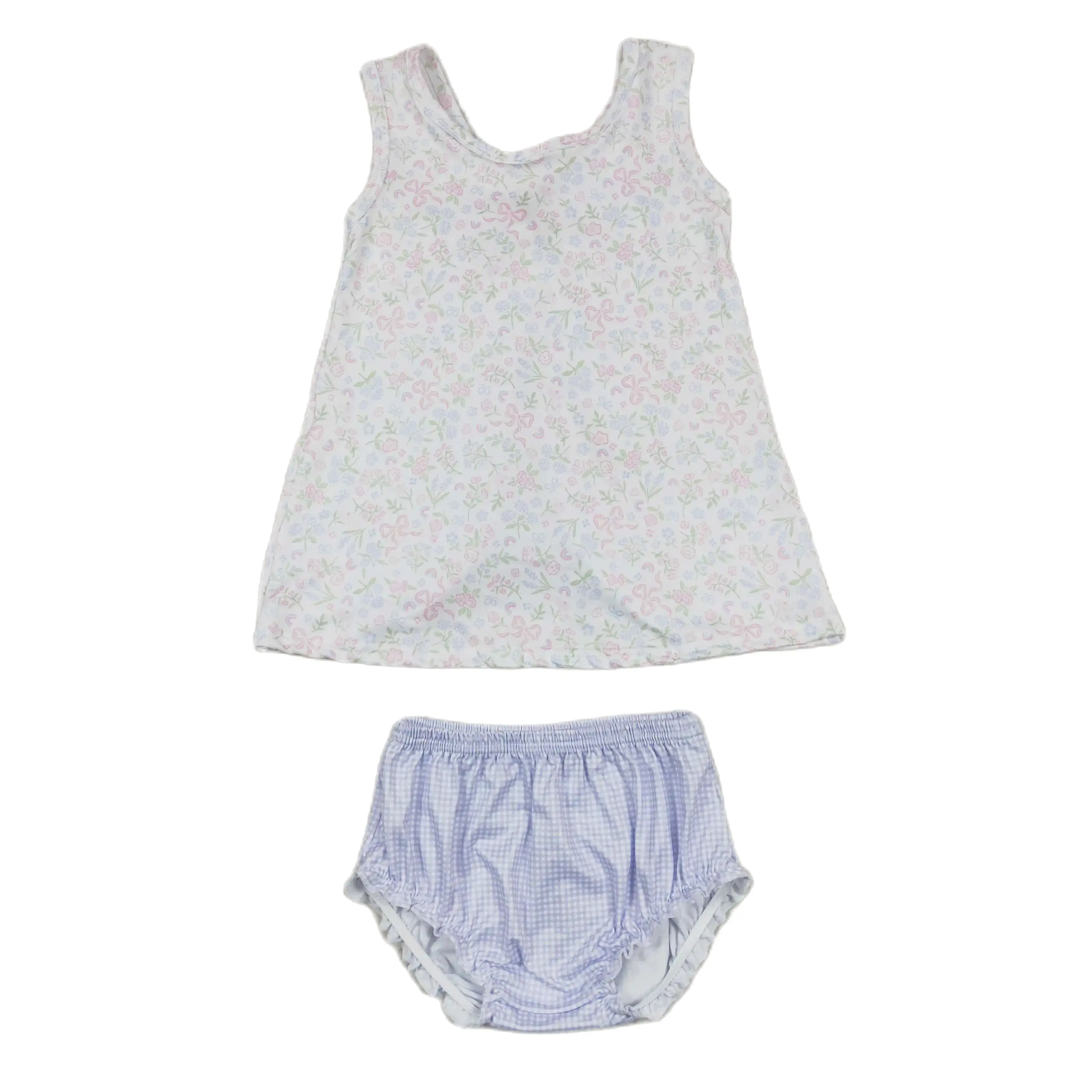 Wholesale Baby Girl Set Toddler White Sleeveless Floral Tops Stripes Bummie Shorts Children Newborn Two Pieces Outfit
Wholesale Baby Girl Set Toddler White Sleeveless Floral Tops Stripes Bummie Shorts Children Newborn Two Pieces Outfit