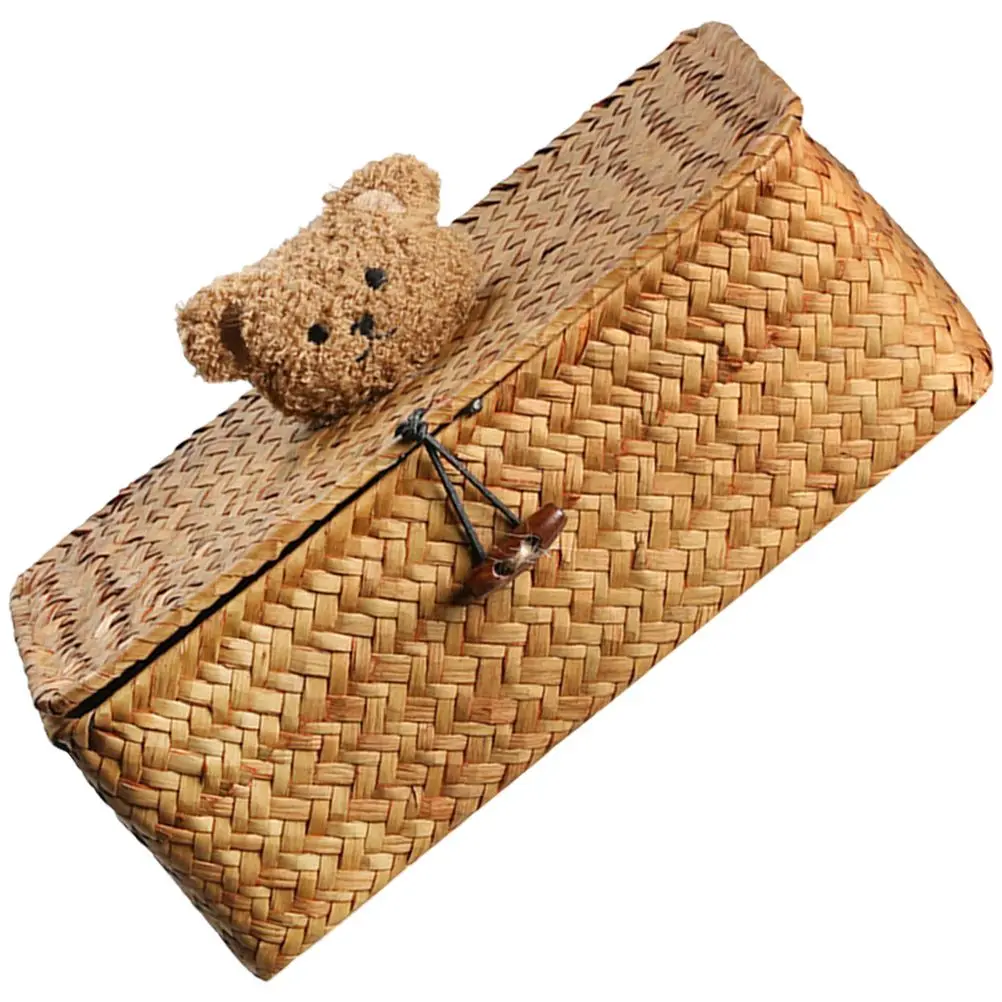 Creative Bear Seagrass Storage Box Small Rectangle Woven Basket Lid for Keys Home Desktop ganizer Gift Household
Creative Bear Seagrass Storage Box Small Rectangle Woven Basket Lid for Keys Home Desktop ganizer Gift Household