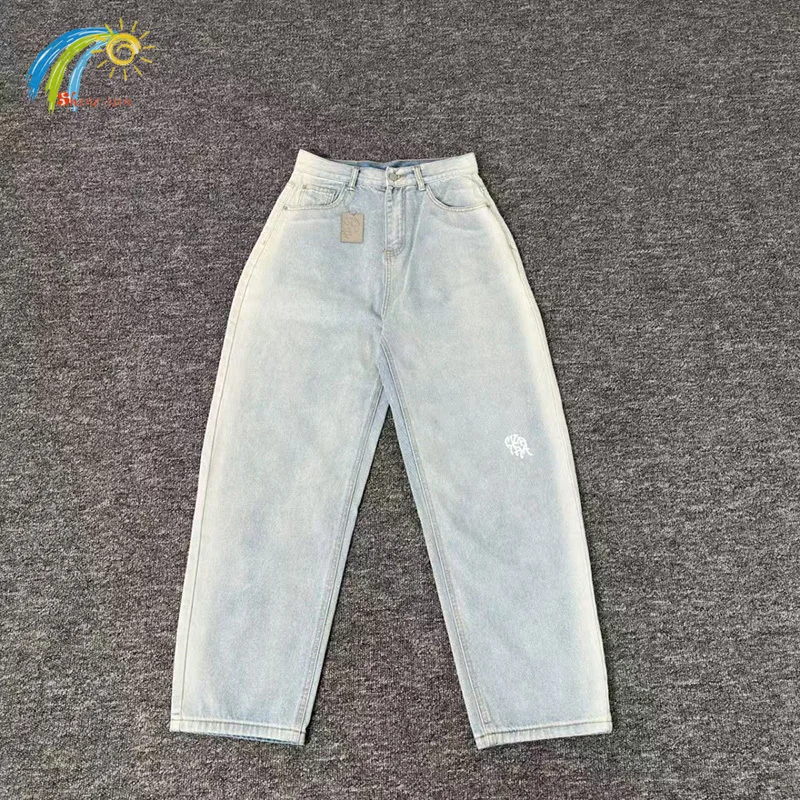 Vintage Washed Light Blue Straight Leg Denim Pants Men Women Couple Casual Classic Letters Logo Embroidery Mertra Jeans With Tag
Vintage Washed Light Blue Straight Leg Denim Pants Men Women Couple Casual Classic Letters Logo Embroidery Mertra Jeans With Tag