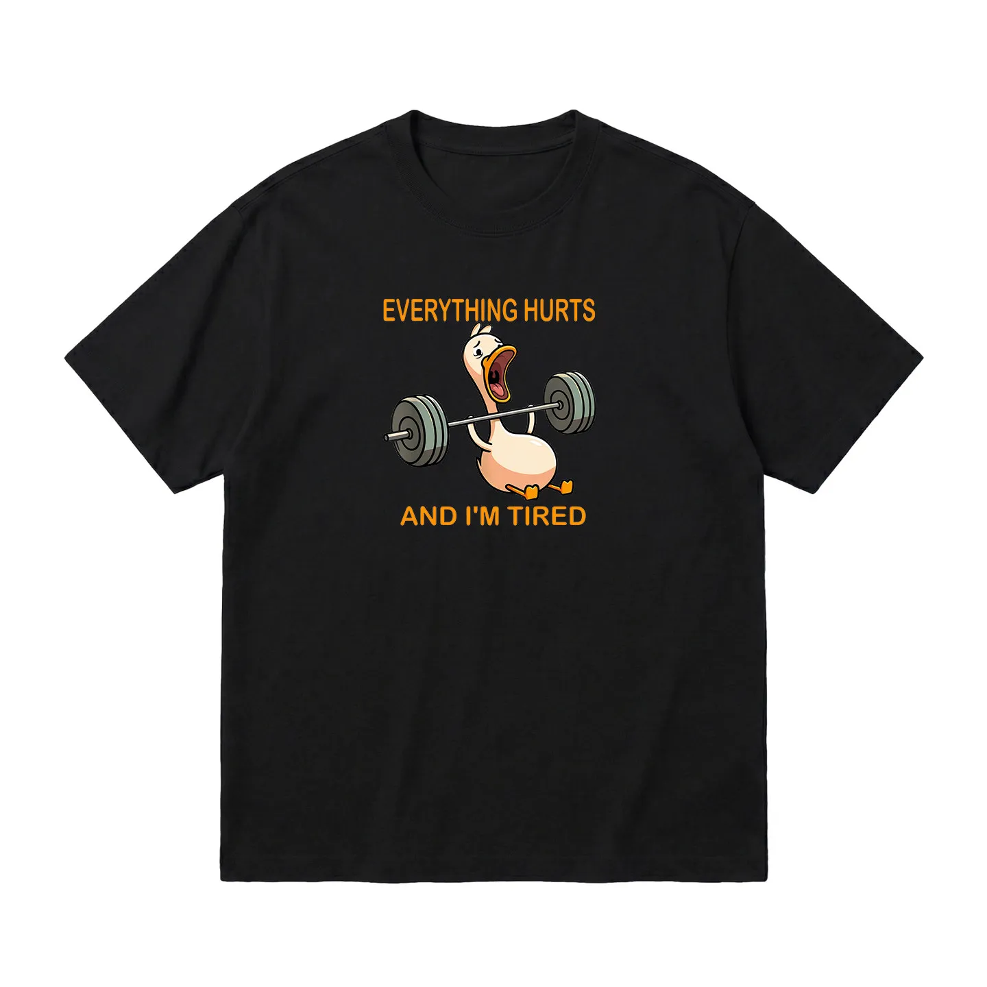 Fitness Duck Weightlifting Exhausted Funny Pure Cotton Loose Short-Sleeved Men's and Women's Half-Sleeve T-Shirt
Fitness Duck Weightlifting Exhausted Funny Pure Cotton Loose Short-Sleeved Men's and Women's Half-Sleeve T-Shirt