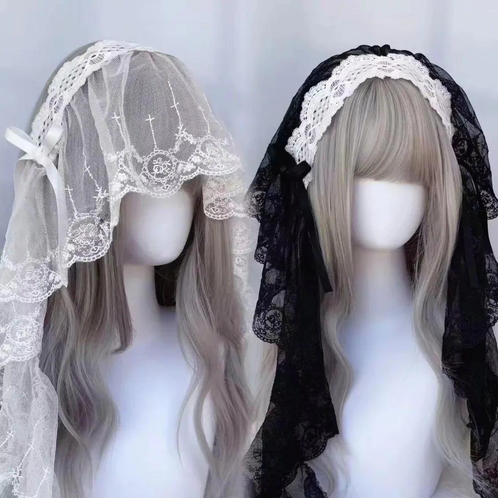Punk Black and White Lolita Headband Lace Ruffled Edge Harajuku Headband Floral Pattern Bow Veil Headband Halloween Costume
Punk Black and White Lolita Headband Lace Ruffled Edge Harajuku Headband Floral Pattern Bow Veil Headband Halloween Costume