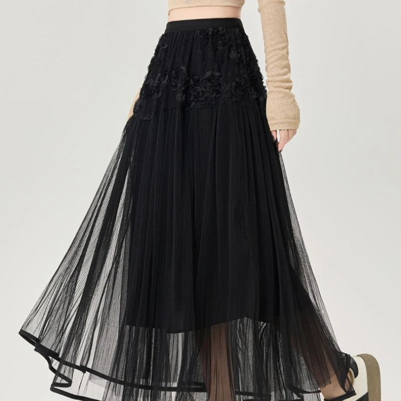 Fairy Mesh Design Skirt with High Waist Sweet New Three-dimensional Flower Skirt
Fairy Mesh Design Skirt with High Waist Sweet New Three-dimensional Flower Skirt