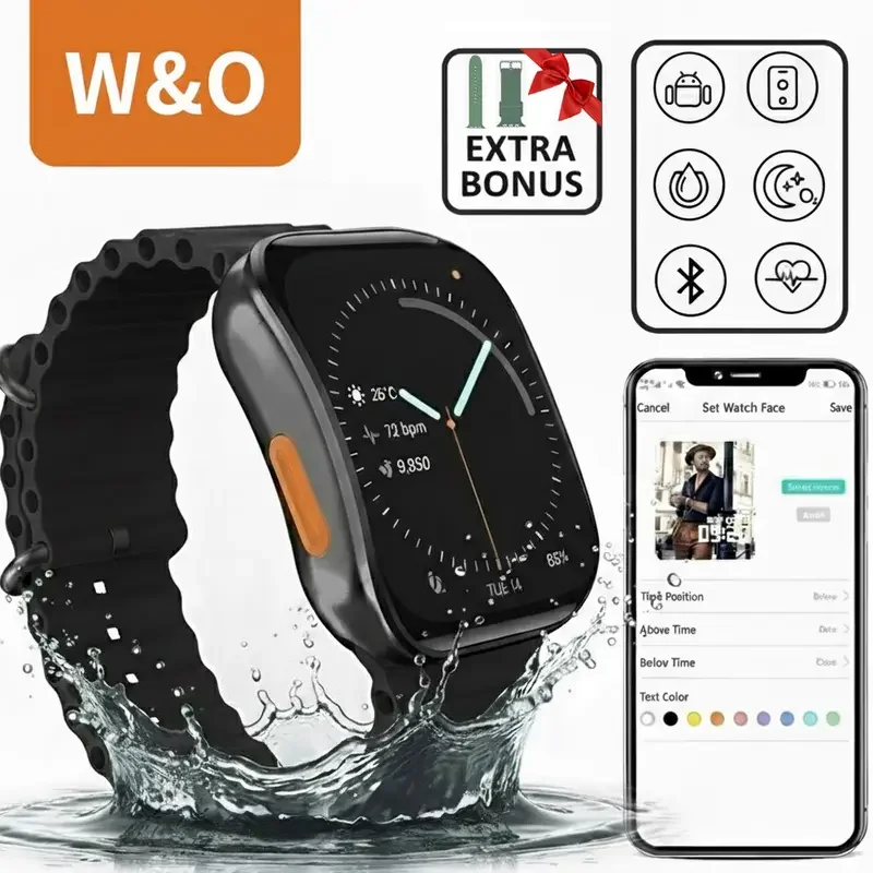 Smart Watch For Women Men, 1.83'' HD Full Touch Screen Wireless Calling Smartwatch (Answer/Make Call), Activity Tracker, 100+ Sport Modes, Pedometer, Message Alerts, Sport Fitness Tracker,Compatible With Iphone.Holiday Gifts, Birthday Gifts
Smart Watch For Women Men, 1.83'' HD Full Touch Screen Wireless Calling Smartwatch (Answer/Make Call), Activity Tracker, 100+ Sport Modes, Pedometer, Message Alerts, Sport Fitness Tracker,Compatible With Iphone.Holiday Gifts, Birthday Gifts