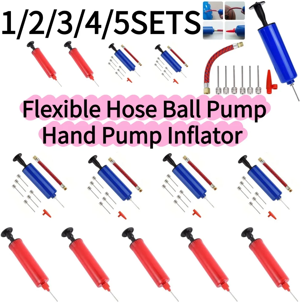 Flexible Hose Ball Pump Hand Pump Inflator Portable Basketball Pump Football Inflating with Pump Volleyball Hose Push Air
Flexible Hose Ball Pump Hand Pump Inflator Portable Basketball Pump Football Inflating with Pump Volleyball Hose Push Air