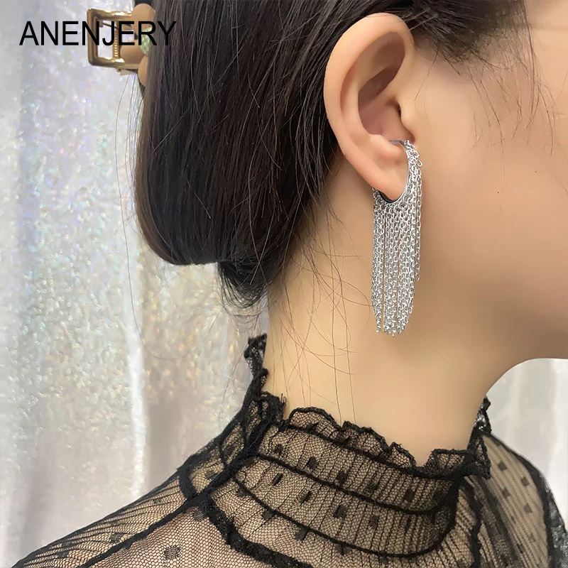 925 Silver Long Earhook Tassel Earbone Clip Earrings For Women Golden Color Ear Cuff 1 Piece Party Jewelry Wholesale
925 Silver Long Earhook Tassel Earbone Clip Earrings For Women Golden Color Ear Cuff 1 Piece Party Jewelry Wholesale