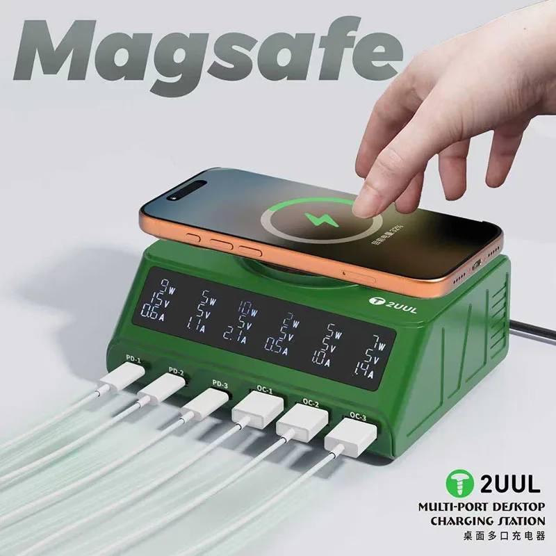 2UUL PC11 Multi-Port Desktop Charging Station Fast Charging for IP17 Series Multi-Device Repair Tools Charger
2UUL PC11 Multi-Port Desktop Charging Station Fast Charging for IP17 Series Multi-Device Repair Tools Charger