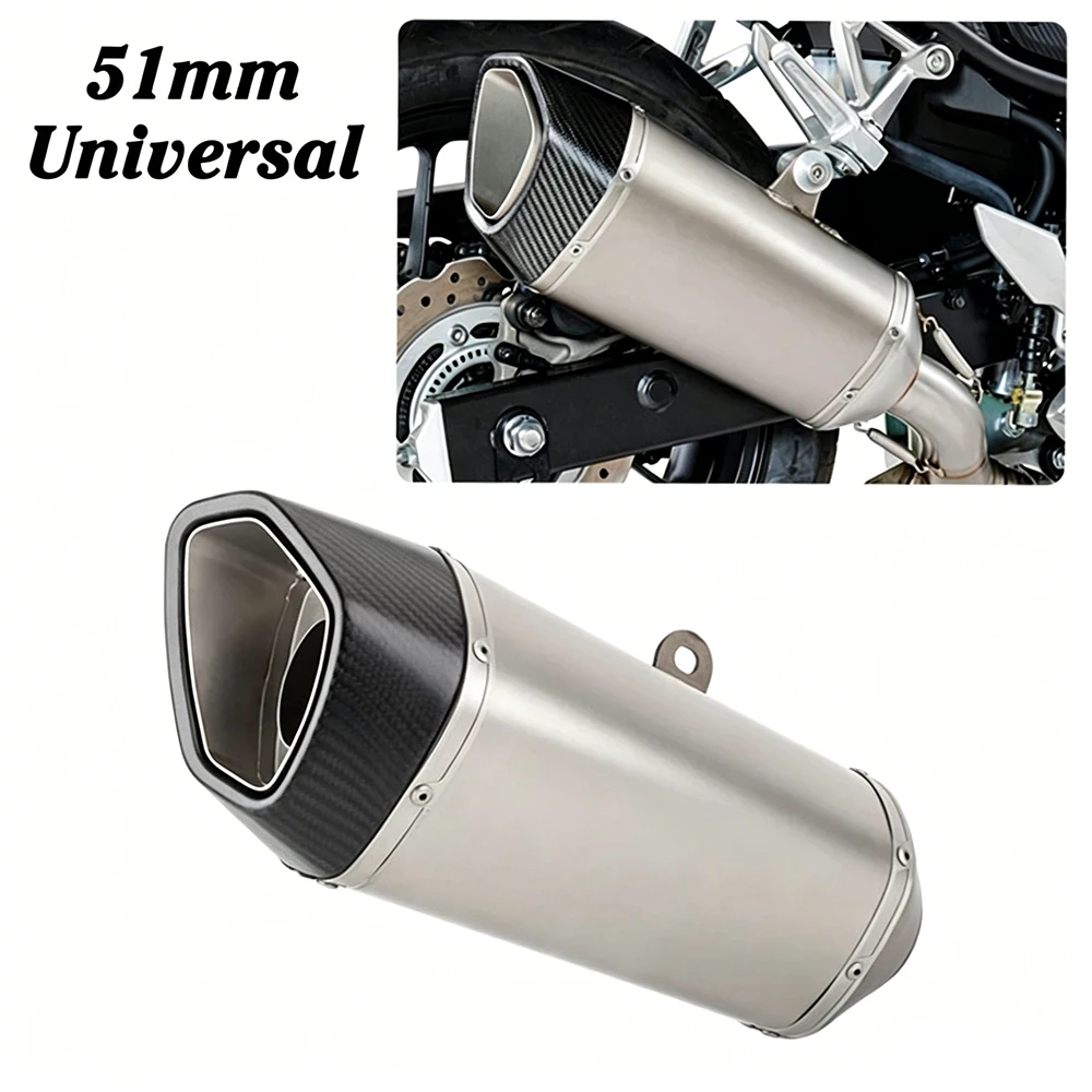 51mm Stainless Steel Carbon Fiber 600CC For Yamahaa R1 R6 R3 FZ1N FZ8N ER6N Motorcycle Exhaust Muffler 405mm Big Pipe
51mm Stainless Steel Carbon Fiber 600CC For Yamahaa R1 R6 R3 FZ1N FZ8N ER6N Motorcycle Exhaust Muffler 405mm Big Pipe